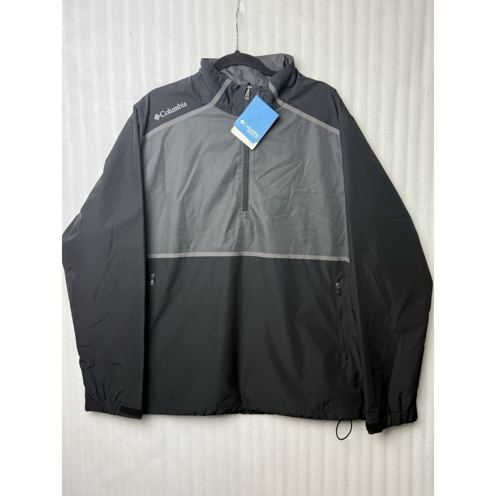 NWT Columbia Golf Pick and Play Men's Zip Up Jacket Black 16S24MO Sz L Black